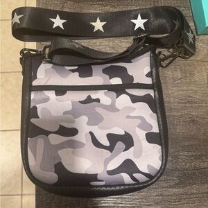 HAUTE SHORE Gray Camouflage Messenger Bag
